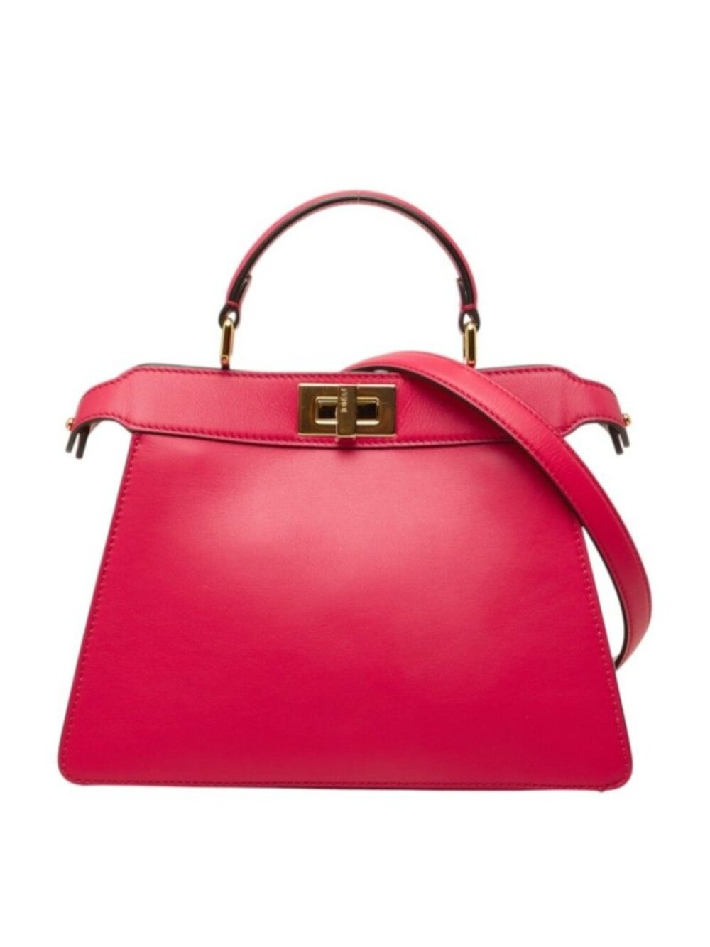 Fendi Selleria Peekaboo ISeeU Small Shoulder Bag Pink Leather